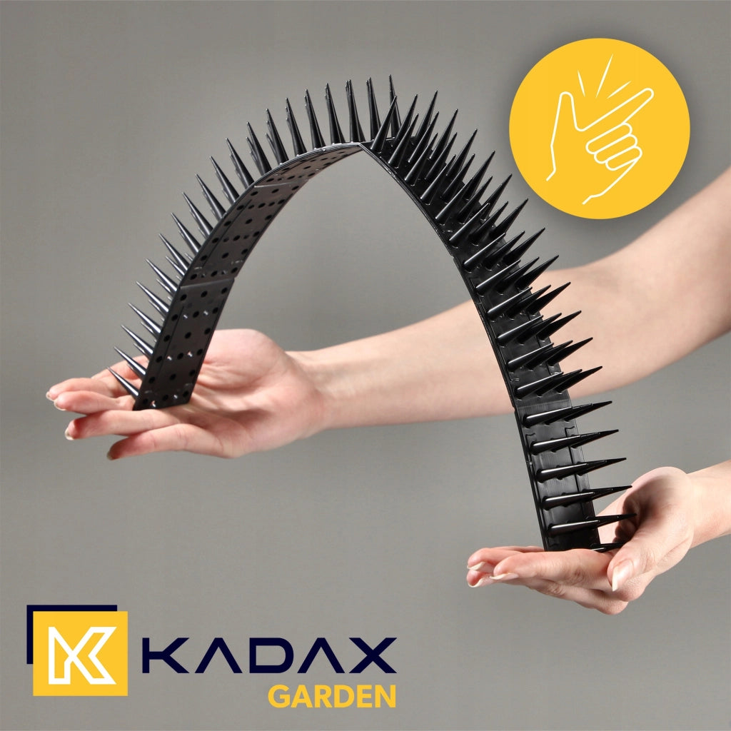 Punte anti-piccioni KADAX, 51 cm, in plastica densa e resistente, 48 pezzi