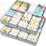Organizzatore di Armadio, Cassettiera Opaca, 15 Pannelli di Organizzazione per Intimo, Organizzatore di Vestiti con 15 Comparti, Sistema di Organizzazione per Abiti e Accessori
