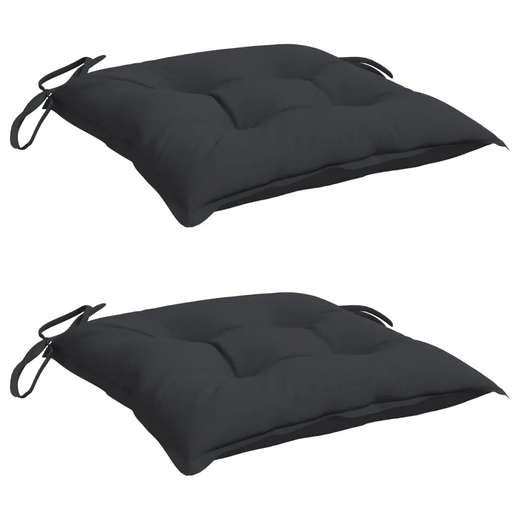 Cuscini per Sedia 2 pz Neri 40x40x7 cm in Tessuto Oxford 314881