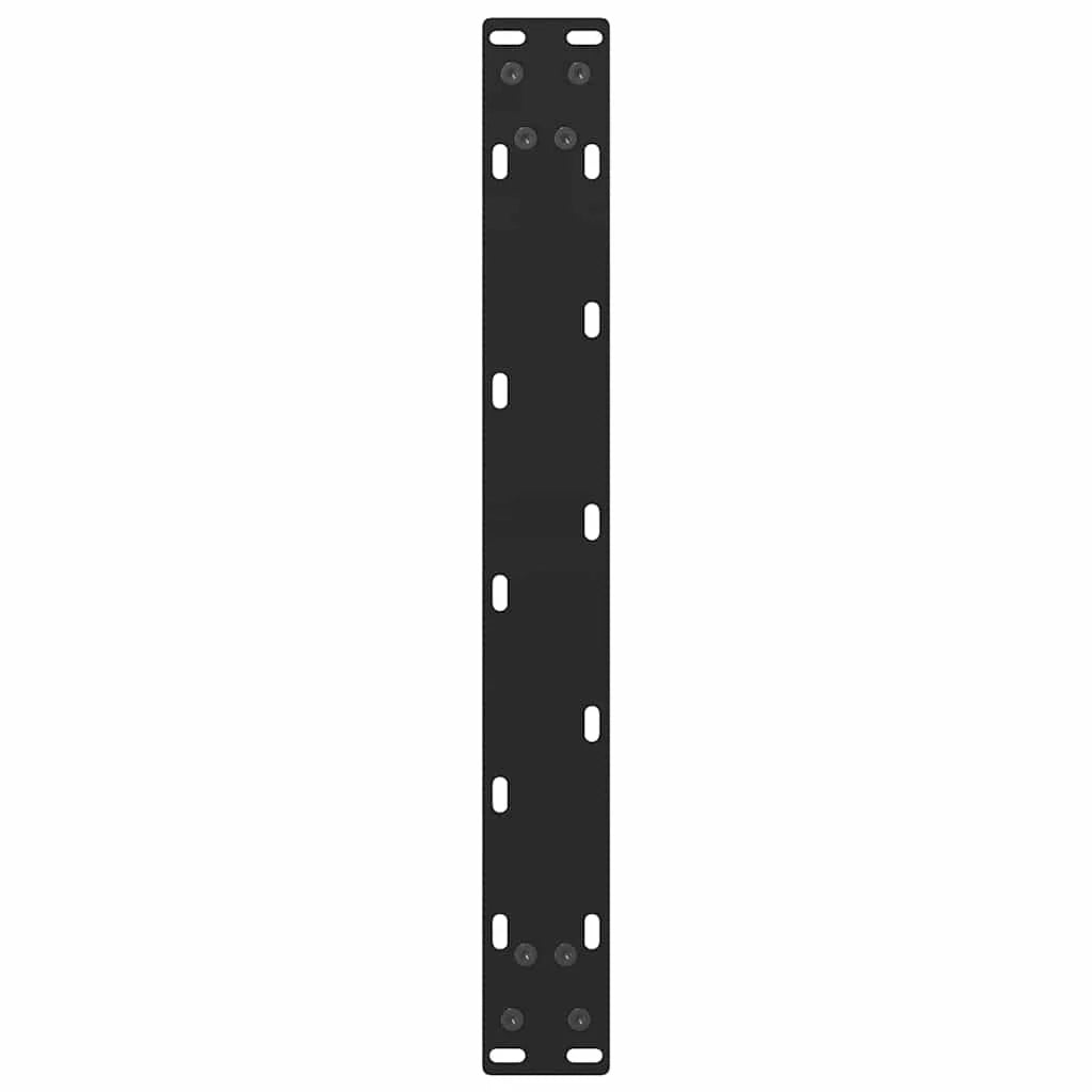 Set di 2 gambe regolabili per tavolino da caffè nere design moderno 60 x 42 cm acciaio verniciato a polvere nero 02_0057524