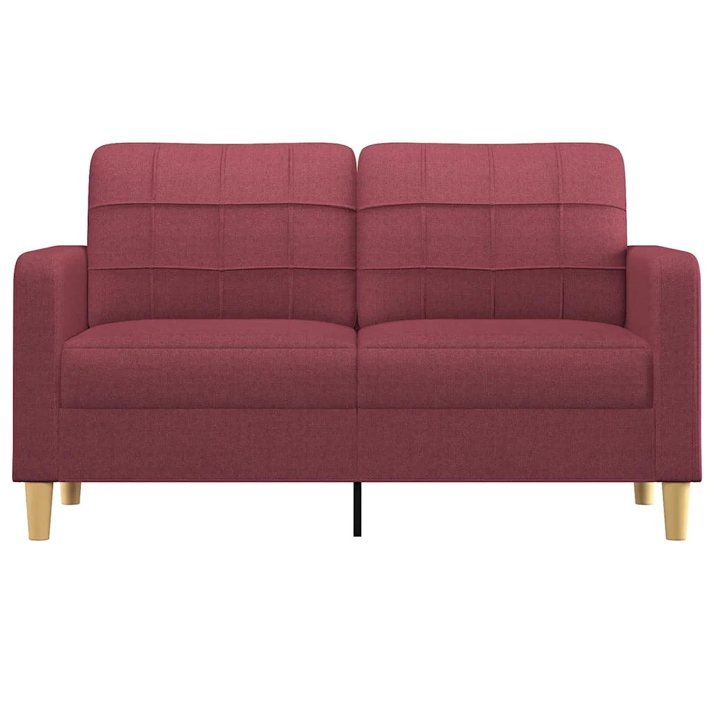 Divano | Divano da soggiorno | Sofa a 2 Posti Rosso Vino 140 cm in Tessuto
