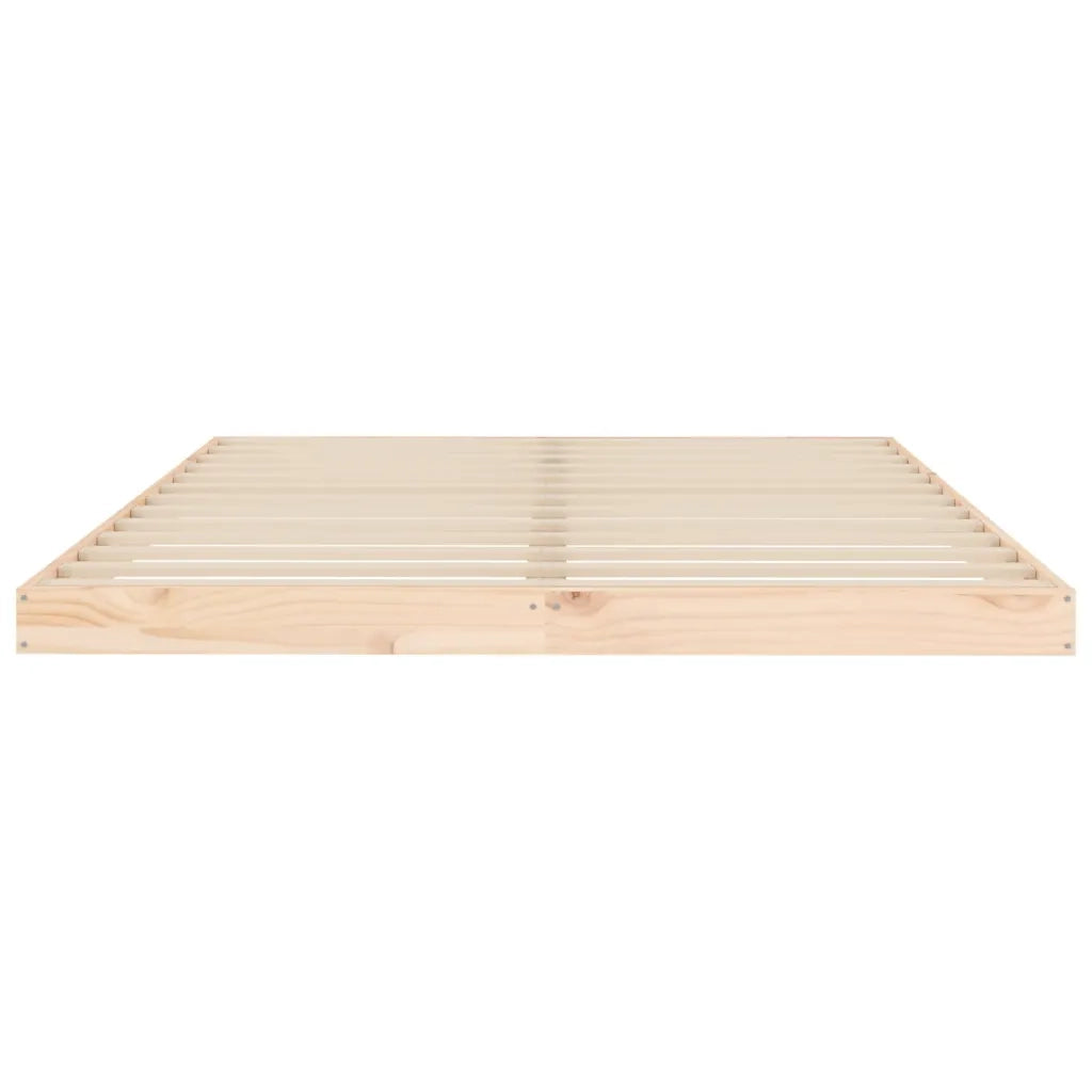 Letto matrimoniale | Letto per adulti | Giroletto senza Materasso 140x200 cm in Legno Massello di Pino
