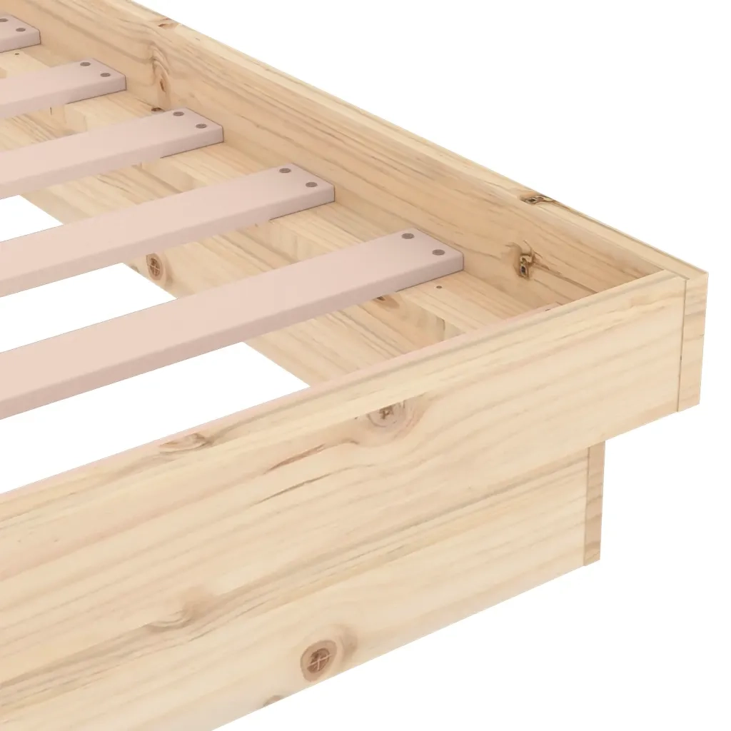 Giroletto-Struttura Letto in Legno Massello 135x190 cm Double 975295