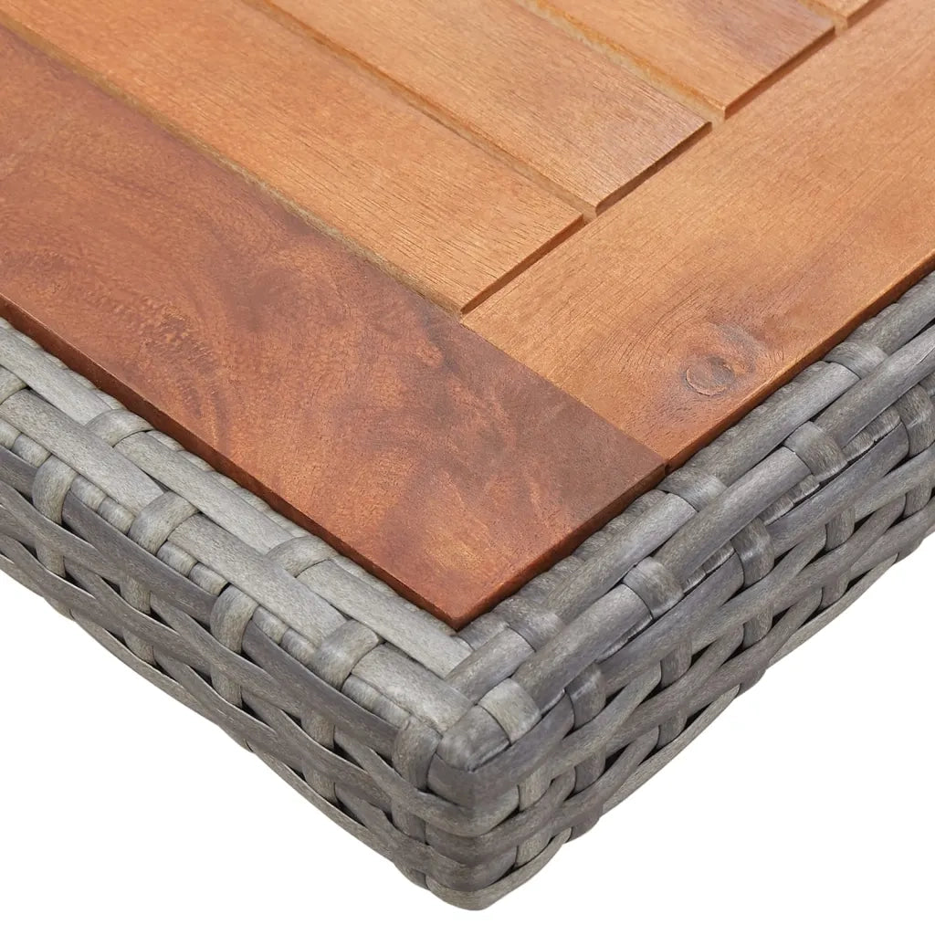 Set da Pranzo per Esterni 13pz con Cuscini Polyrattan Antracite cod mxl 34639