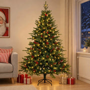 Albero di Natale Artificiale con Rami Pieghevoli 210 cm 300 LED 3466268