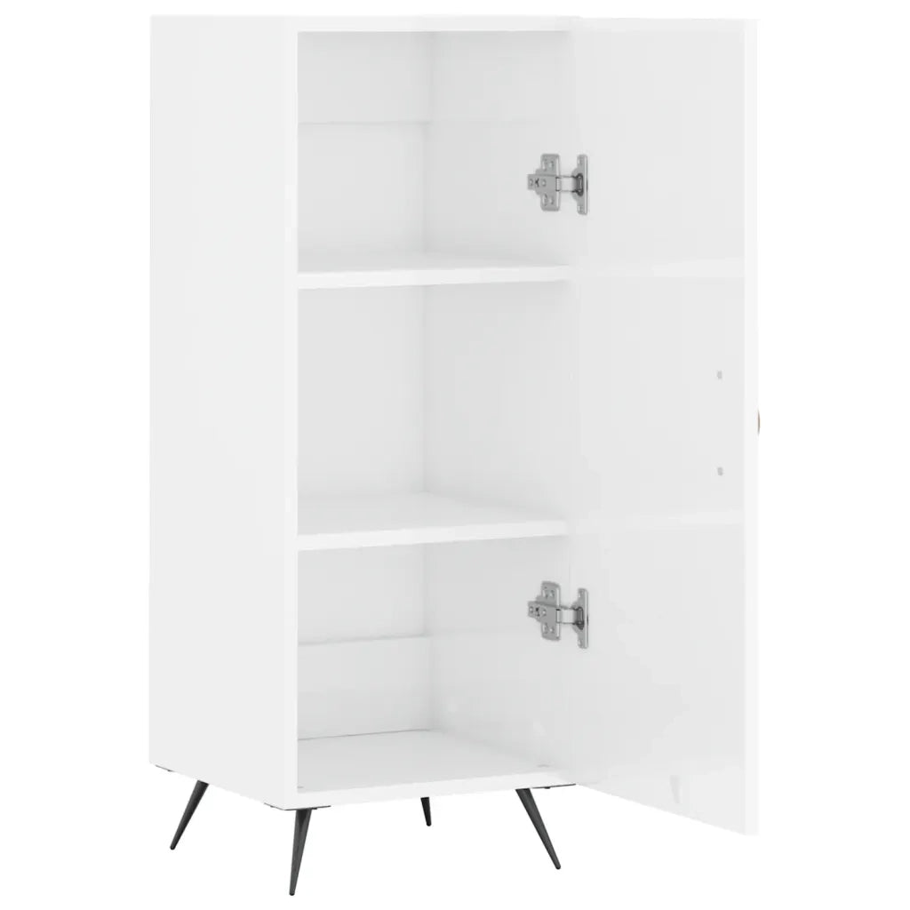 Credenza-Buffet-Armadio da cucina Bianco Lucido 34,5x34x90 cm in Legno Multistrato 192727