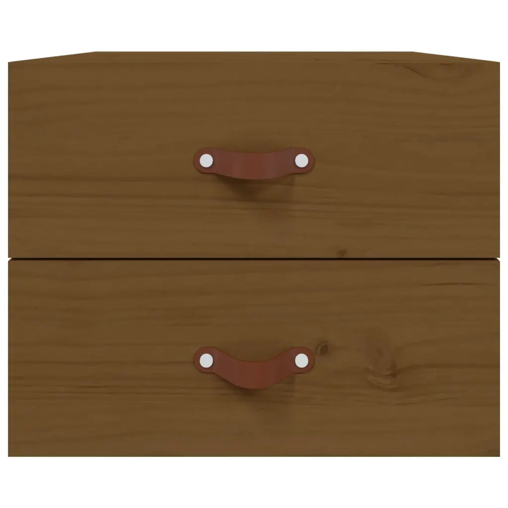 Comodino | Armadio da Notte | Mobiletto da notte a Muro Marrone ambra 50x36x40 cm