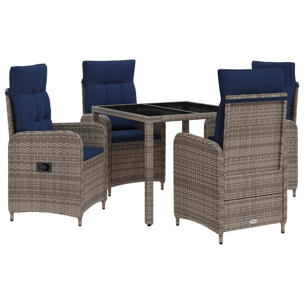 Set da pranzo per esterni 5 pz polyrattan 3422329