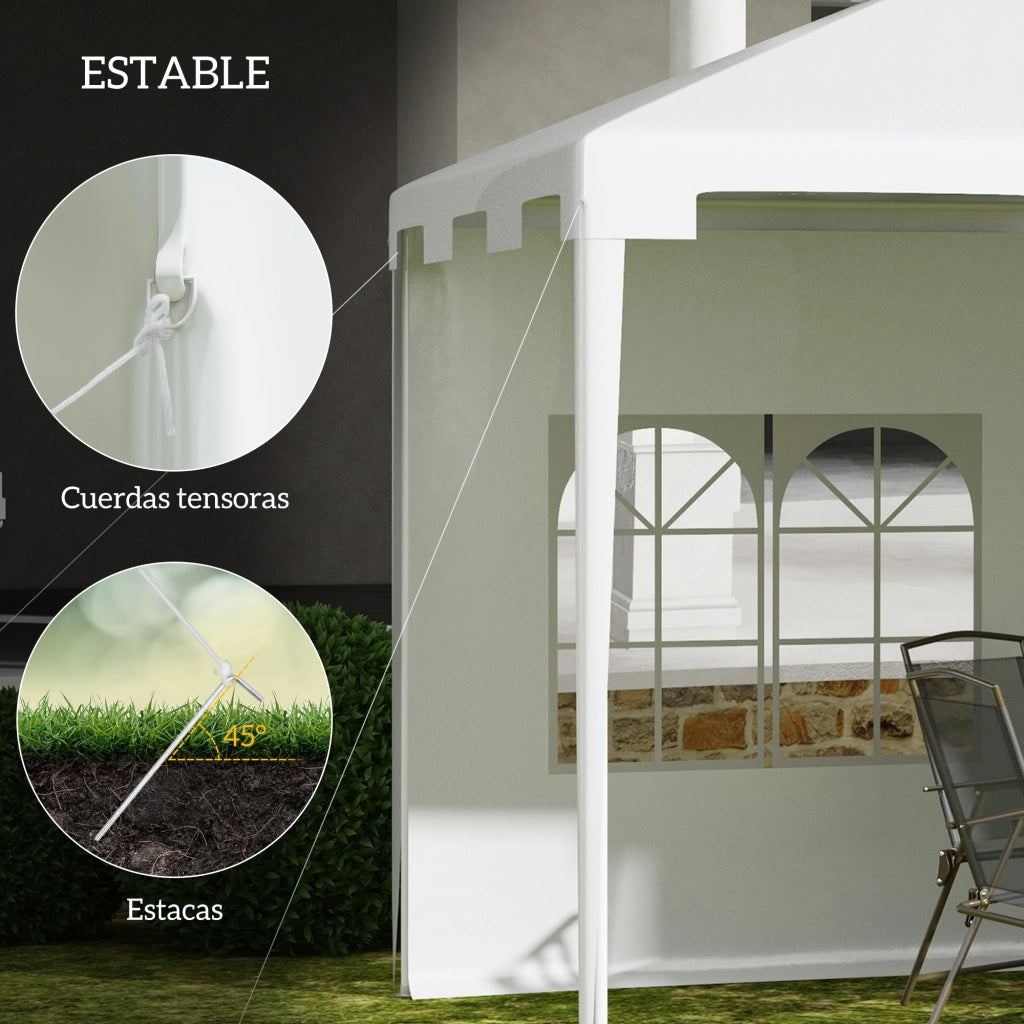 Gazebo ¨C Minimal ¨C 395x295x255 cm bianco