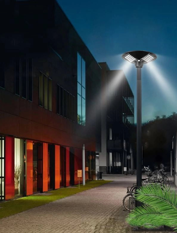 Faro Lampione LED Stradale Per Giardino 150W Pannello ad energia solare Telecomando IP66