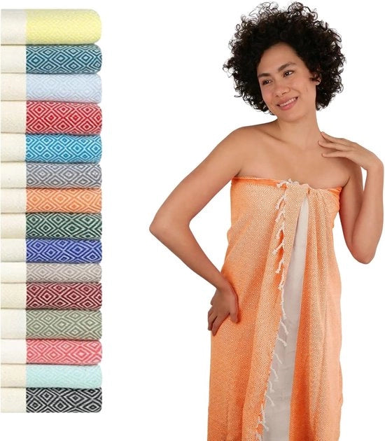 Asciugamano per bagno XXL per donne e uomini - grande asciugamano per sauna - 100 x 200 cm - XXL - lungo - spazievole - leggero - asciugamano per sauna - asciugamano per benessere - accessori per sauna - Fouta asciugamano per bagno grande