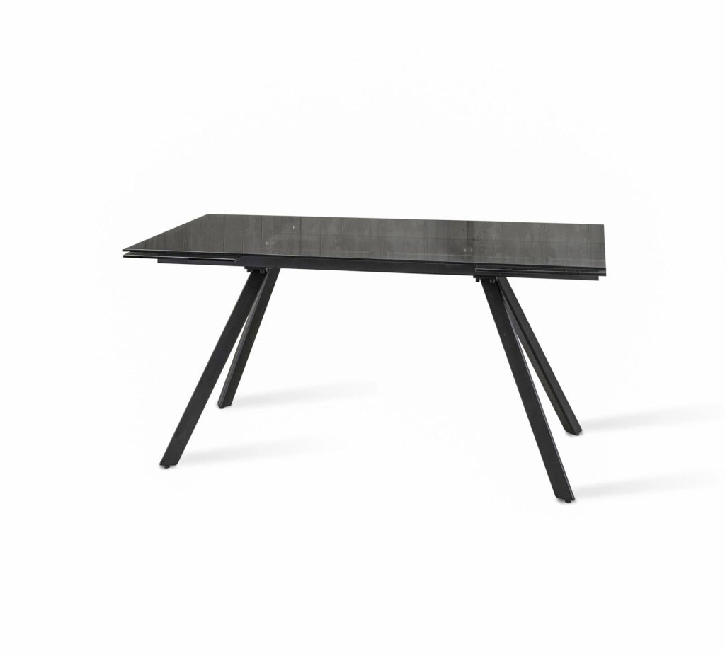 Tavolo Allungabile 160/240x90x76 cm in Vetro Smokey Nero