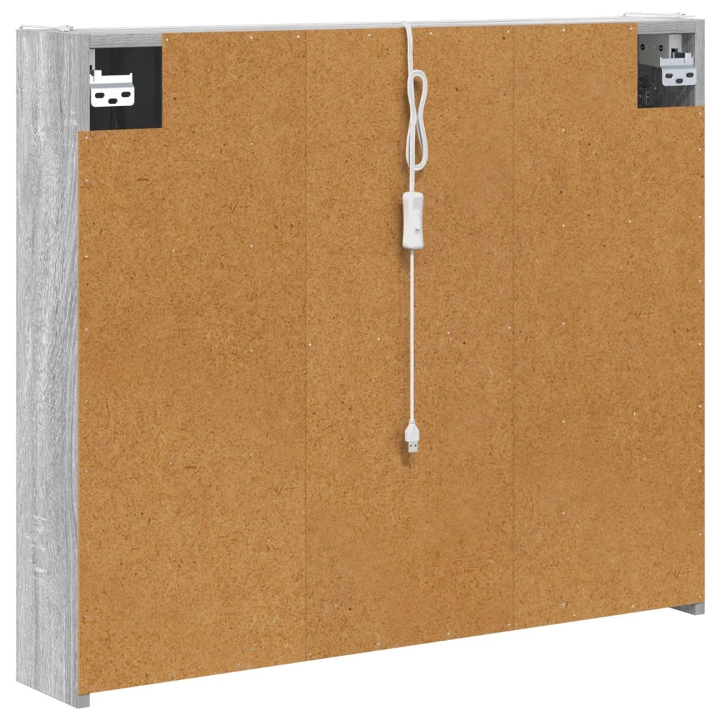 Mobiletto per specchio da bagno Grigio Sonoma 889268