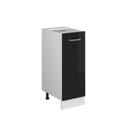 Armadio cucina dispensa alto R-Line Nero lucido/Bianco 30 cm senza piano di lavoro Vicco