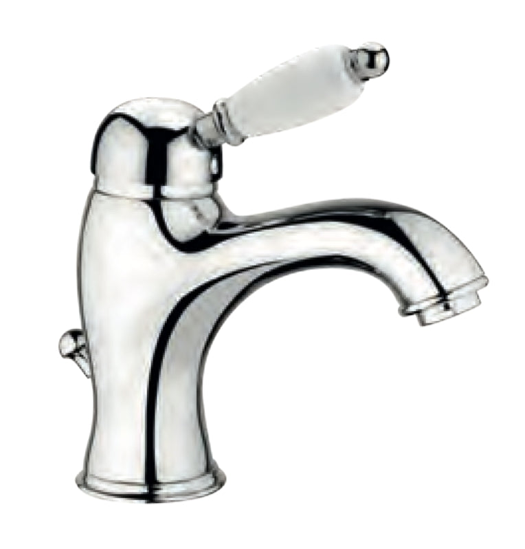 Miscelatore lavabo vintage con maniglia ceramica 