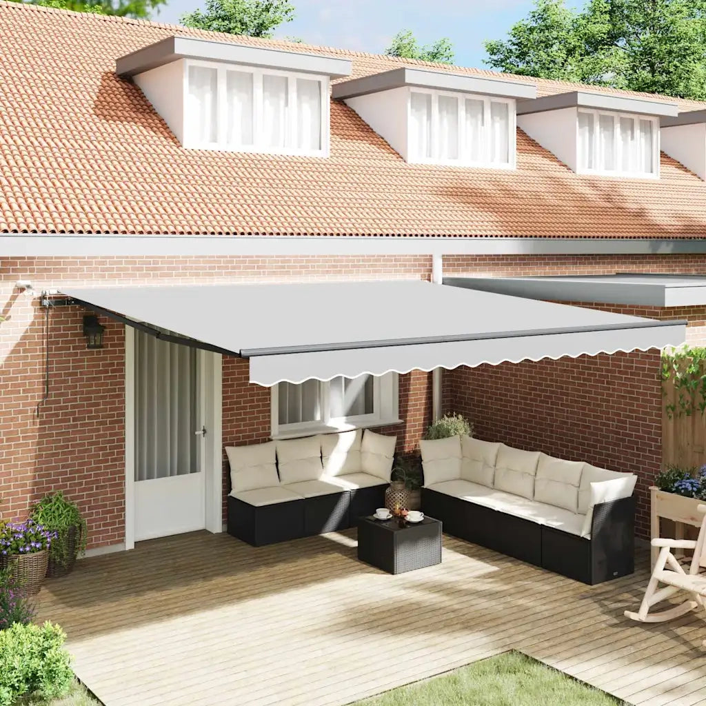 Tenda da Sole con Antracite 5 × 3,5 m Metallo 313267