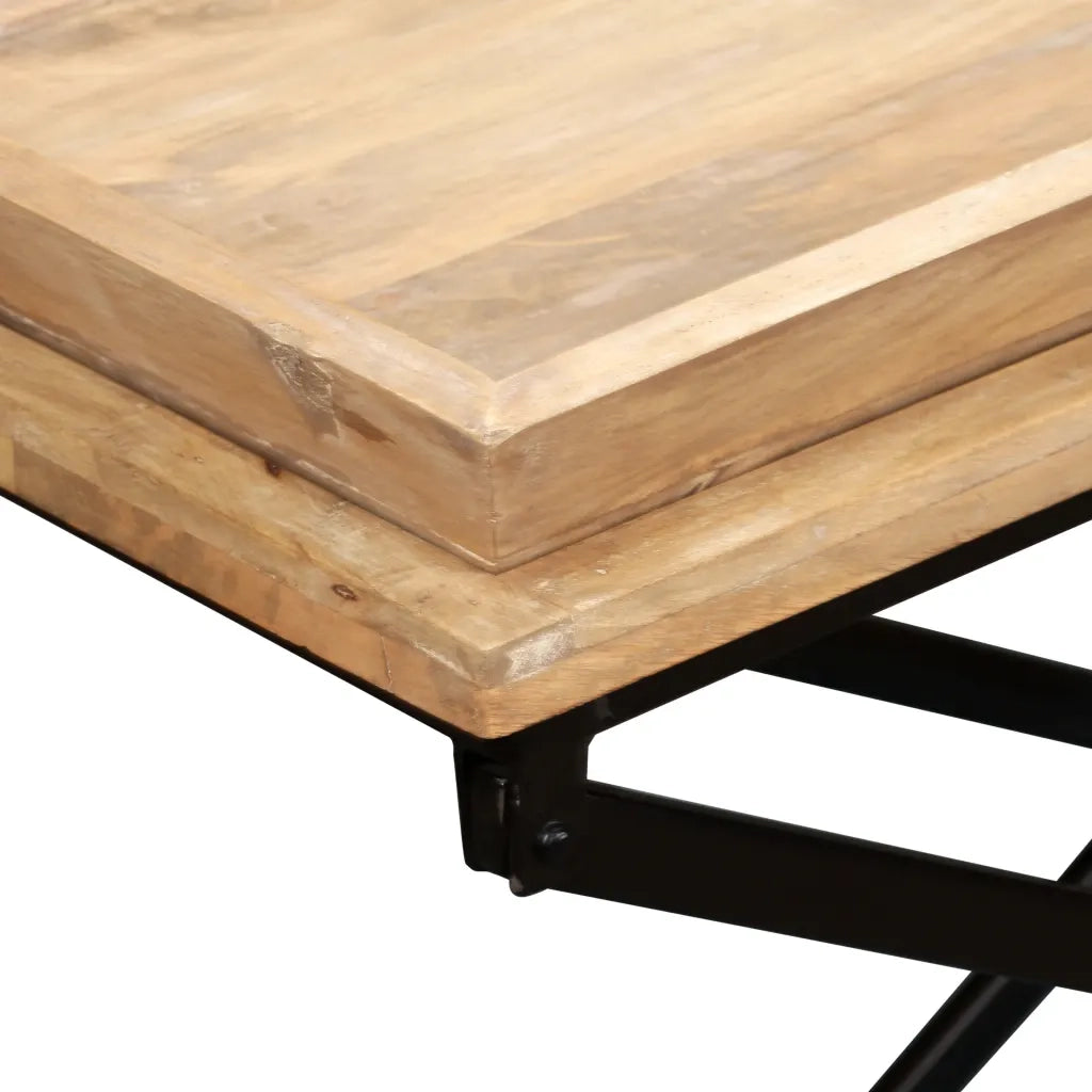 Tavolino da CaffÃ¨ in Legno Massello di Mango 110x55x42 cm  cod mxl 29763