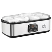 Yogurtiera Elettrica ¨C Zephmum ¨C Argento 25W 1.4L con 8 vasetti di vetro