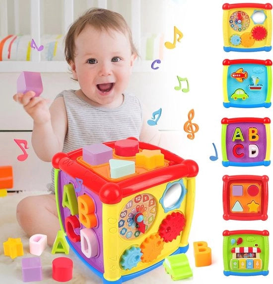 Giocattolo Educativo per Bambini e Piccoli con Doppia Faccia con Luce e Musica