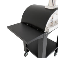 Forno da tavolo per pizza all'aperto 35cm in Acciaio Inox Postazioni di Preparazione Portatili in Legno