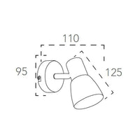 SPOT MITO NIKEL 1XE14 MAX 40W VT BCO