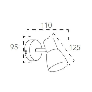 SPOT MITO NIKEL 1XE14 MAX 40W VT BCO