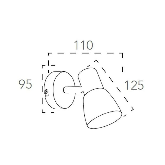 SPOT MITO NIKEL 1XE14 MAX 40W VT BCO