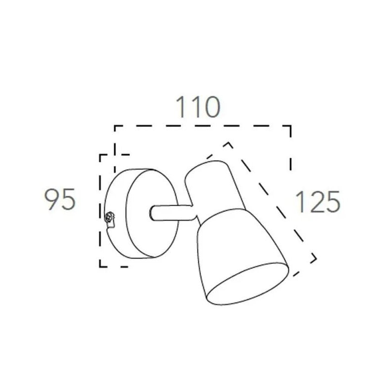 SPOT MITO NIKEL 1XE14 MAX 40W VT BCO