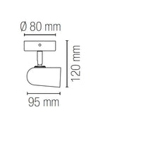 SPOT PUNTO NERO E27 9,5X8X12CM.