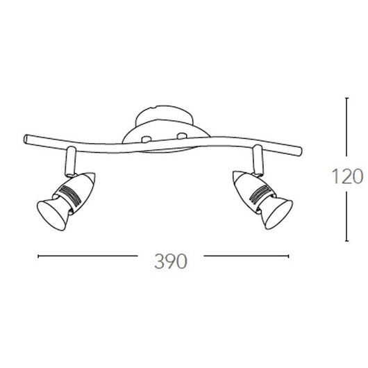 SPOT SUNNY NIKEL 2XGU10 50W INCLUSA