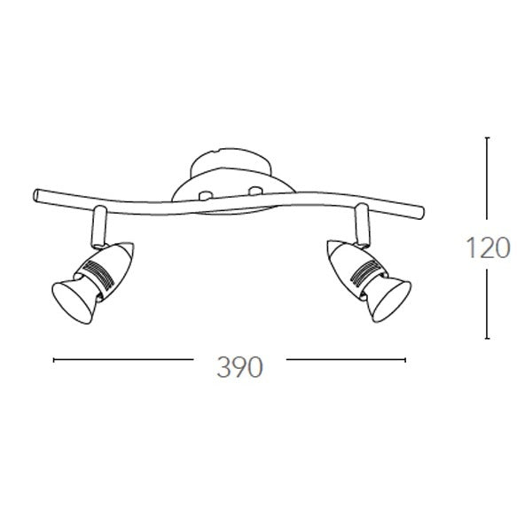 SPOT SUNNY NIKEL 2XGU10 50W INCLUSA