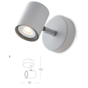 SPOT ZERO BIANCO GU10 8XH12CM.