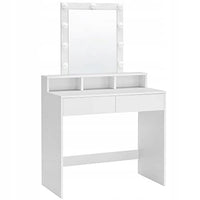 VALORA Toletta con specchio, bianco, stile scandinavo RDT114W01