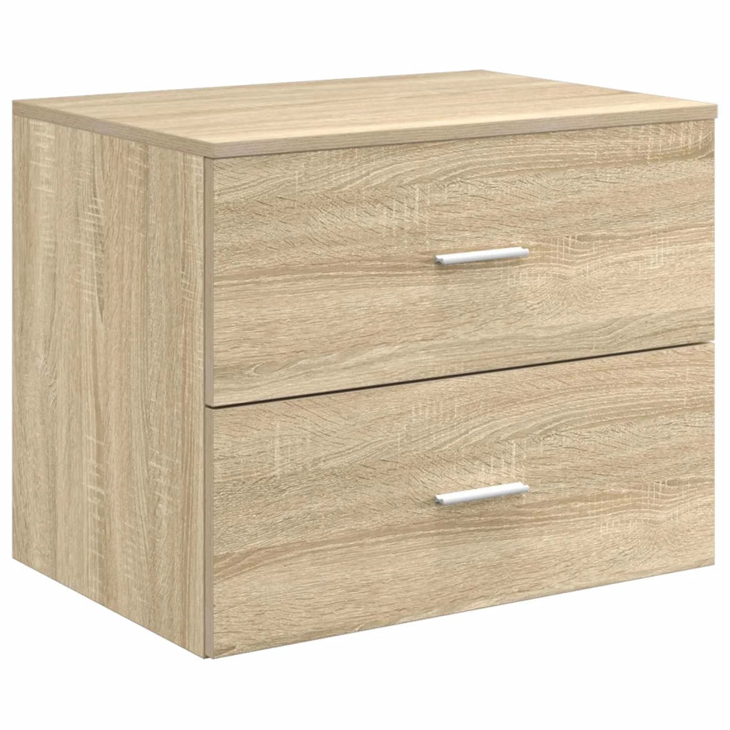Set di mobili per il bagno 3 pz Rovere Sonoma 3405941