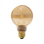 Lampadina LED decorativa G80 ambra E27 4W 200lm Ecolight