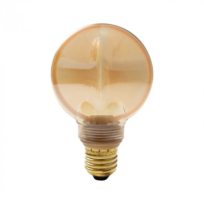 Lampadina LED decorativa G80 ambra E27 4W 200lm Ecolight