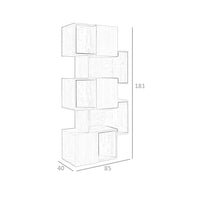 Scaffale in legno di noce con ante