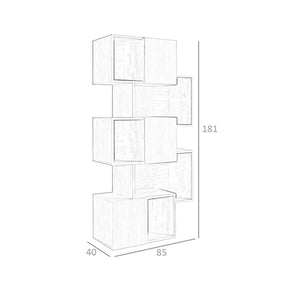 Scaffale in legno di noce con ante