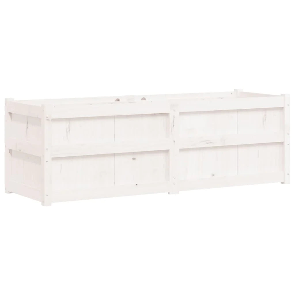 Fioriera rialzata per piante e fiori terrazza giardino 150 x 50 x 50 cm legno massello di pino bianco 02_0037444