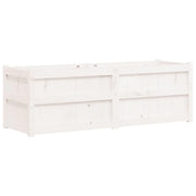 Fioriera rialzata per piante e fiori terrazza giardino 150 x 50 x 50 cm legno massello di pino bianco 02_0037444
