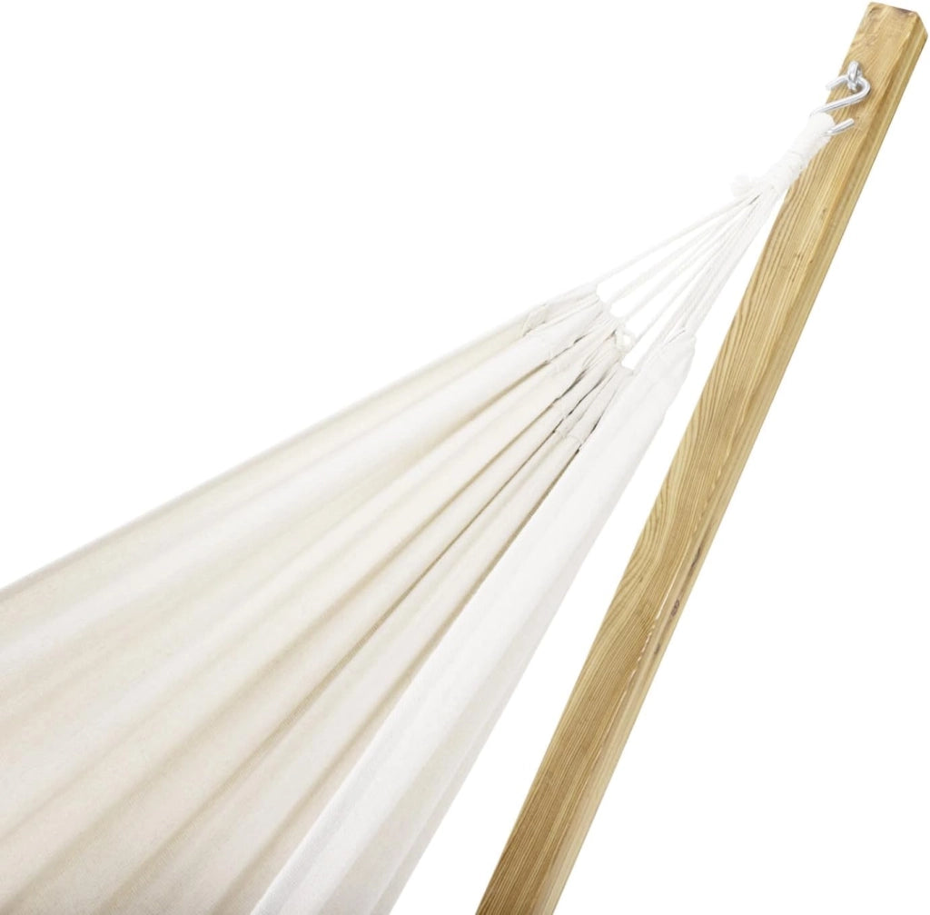 Amaca con supporto in legno e tela ecru TAHITI