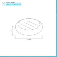 Portasapone Tondo Ceramica Bianco Da Appoggio Arredo Bagno