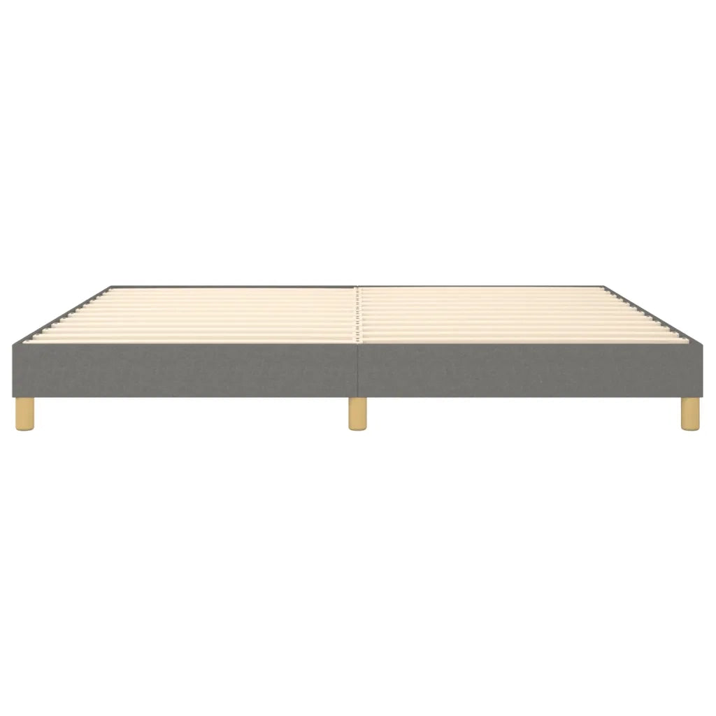 Struttura Letto a Rete a Molle-Giroletto Grigio Scuro 200x200 cm Tessuto 564204