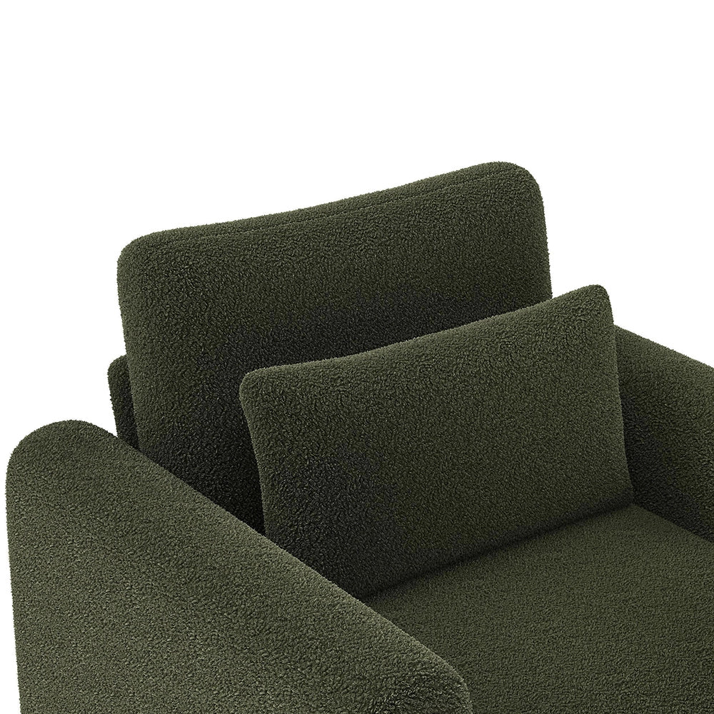Poltrona moderna - Xylo - Con braccioli e cuscino spesso, verde