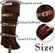 Leggins di gamba per stivali di pelle per uomo e donna - Accessorio per stivali medievali per carnevale e cosplay con tema pirata e cavaliere - Idea di costume per Halloween