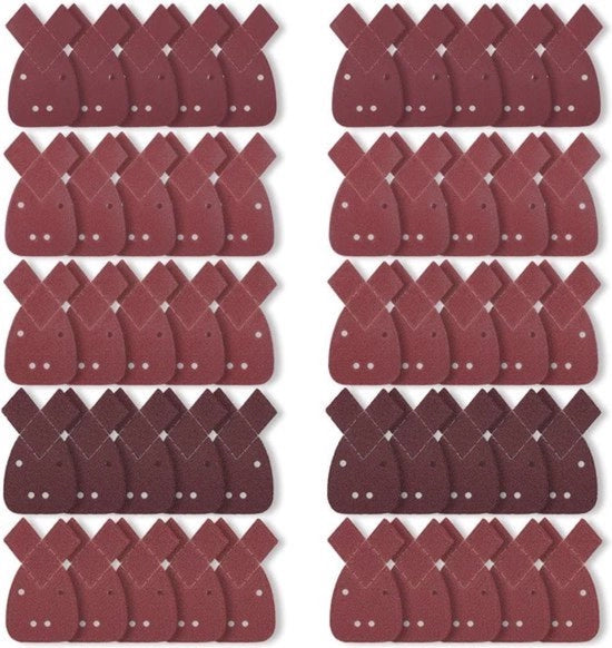 Kit di abrasivi | 50 pezzi + Cartucce per schiacciasassi Mouse | Copricoppe di ricambio | Grana 40/60/80/120/240 | Schiacciasassi manuale con motore Black e Decker Dettaglio