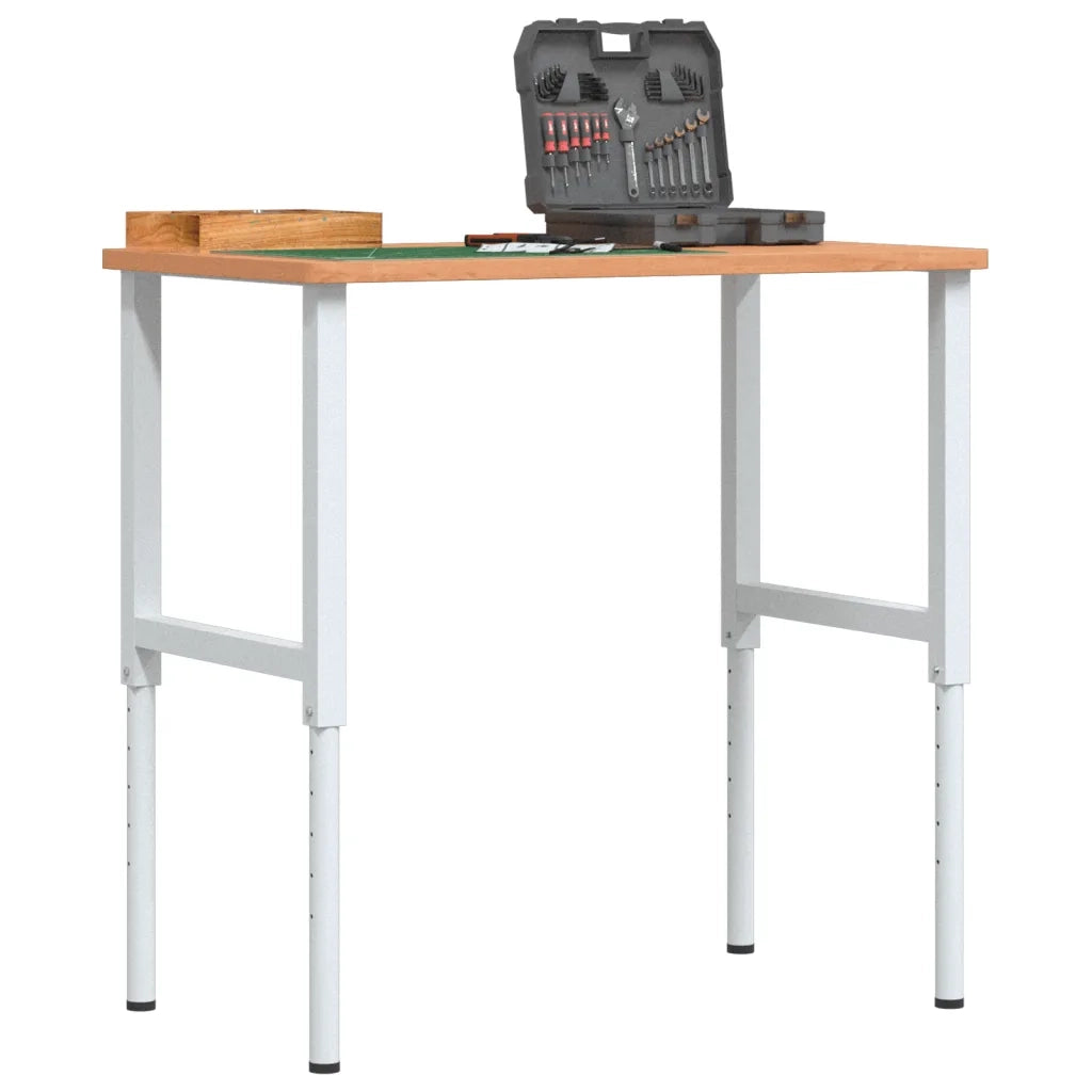 Banco da Lavoro 100x60x(71,5-98) cm Legno Faggio Rettangolare CFW9066645