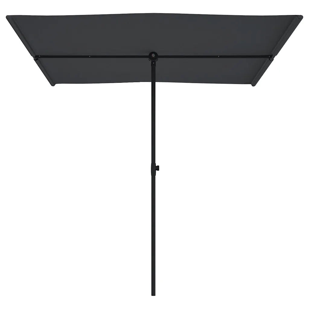 Ombrellone da Esterni con Palo in Alluminio 2x1,5 m Nero  cod mxl 54589