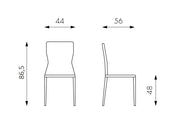 4x Sedia in similcuoio bianco