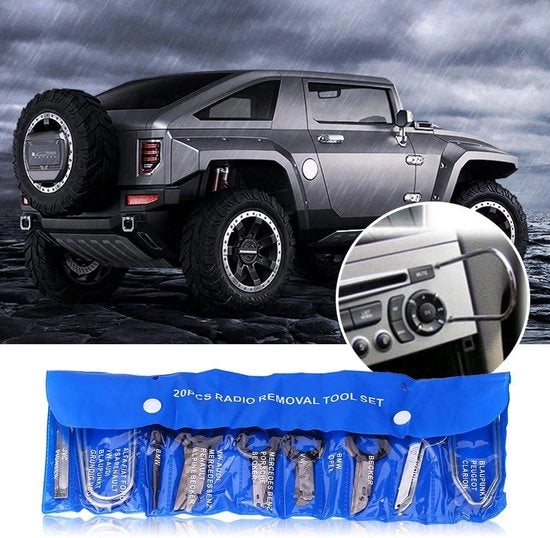 Kit di installazione universale per autoradio, strumenti di rimozione per stereo e CD, set di kit di carrozzeria.